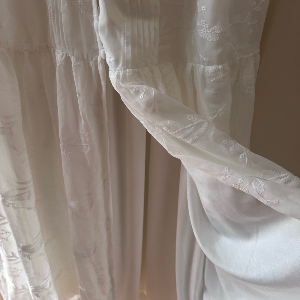 Lulus Time Well Spent Maxi Length Floral Embroidered Dress. Coastal. Cottage. - Picture 7 of 15